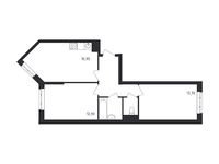 Планировка 2-комнатной квартиры, 55,5 м2