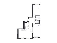 Планировка 2-комнатной квартиры, 70,1 м2