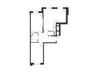 Планировка 2-комнатной квартиры, 70,7 м2
