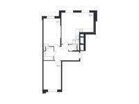 Планировка 2-комнатной квартиры, 70,3 м2