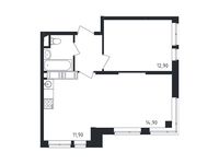 Планировка 2-комнатной квартиры, 46,9 м2