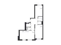 Планировка 2-комнатной квартиры, 69,7 м2