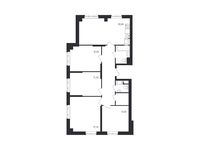 Планировка 4-комнатной квартиры, 93,3 м2