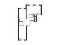 Планировка 2-комнатной квартиры, 69,9 м2