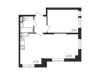 Планировка 2-комнатной квартиры, 47,3 м2