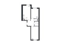 Планировка 3-комнатной квартиры, 59,2 м2