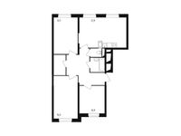 Планировка 3-комнатной квартиры, 83,8 м2