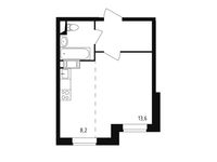 Планировка квартиры студии, 31,1 м2