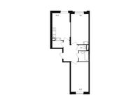 Планировка 2-комнатной квартиры, 61,2 м2