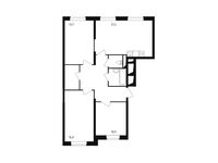 Планировка 3-комнатной квартиры, 84,1 м2