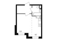 Планировка квартиры студии, 31 м2