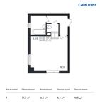 Планировка квартиры студии, 31,7 м2