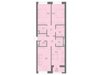 Планировка 3-комнатной квартиры, 87,2 м2