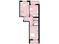 Планировка 2-комнатной квартиры, 67 м2