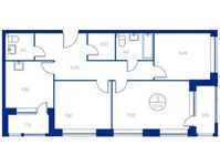 Планировка 3-комнатной квартиры, 85,4 м2