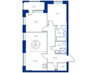 Планировка 3-комнатной квартиры, 63,6 м2