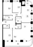 Планировка 5-комнатной квартиры, 148 м2
