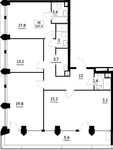 Планировка 4-комнатной квартиры, 107,4 м2
