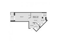 Планировка 2-комнатной квартиры, 50,6 м2