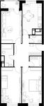 Планировка 3-комнатной квартиры, 89 м2