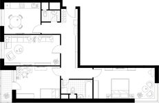 Планировка 3-комнатной квартиры, 87,1 м2