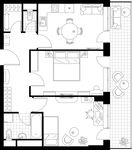 Планировка 2-комнатной квартиры, 71,4 м2