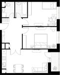 Планировка 2-комнатной квартиры, 66,9 м2