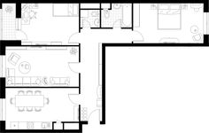 Планировка 3-комнатной квартиры, 86,2 м2