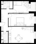 Планировка 2-комнатной квартиры, 67,3 м2