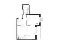 Планировка 2-комнатной квартиры, 48,36 м2