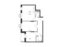 Планировка 3-комнатной квартиры, 62,75 м2