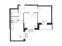 Планировка 2-комнатной квартиры, 53,96 м2