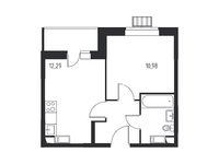 Планировка 1-комнатной квартиры, 33,08 м2
