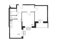 Планировка 2-комнатной квартиры, 54,33 м2