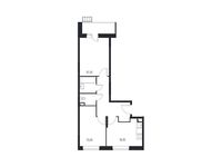 Планировка 2-комнатной квартиры, 49,51 м2