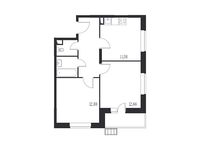 Планировка 2-комнатной квартиры, 51,86 м2