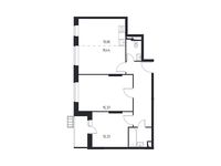 Планировка 3-комнатной квартиры, 63,41 м2
