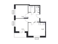 Планировка 2-комнатной квартиры, 53,11 м2