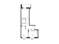 Планировка 2-комнатной квартиры, 49,03 м2