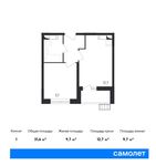 Планировка 1-комнатной квартиры, 31,6 м2