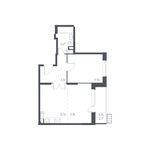 Планировка 2-комнатной квартиры, 48,36 м2