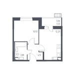 Планировка 1-комнатной квартиры, 32,75 м2