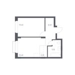 Планировка 1-комнатной квартиры, 39,5 м2