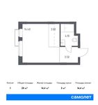 Планировка квартиры студии, 25 м2