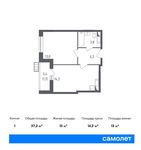 Планировка квартиры студии, 23,24 м2