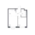 Планировка 2-комнатной квартиры, 35,6 м2