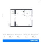 Планировка квартиры студии, 24,1 м2