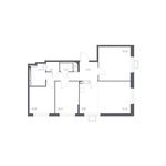 Планировка 4-комнатной квартиры, 75,1 м2