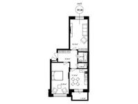 Планировка 2-комнатной квартиры, 62,32 м2