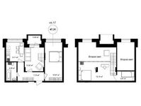 Планировка 3-комнатной квартиры, 69,6 м2